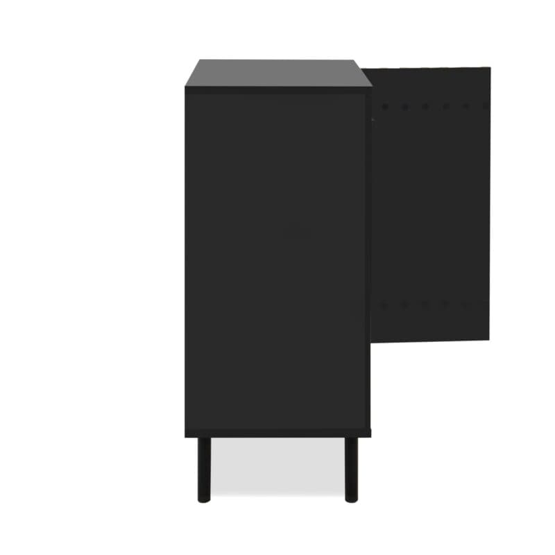 Liadomo Fonza Sideboard mit zwei Türen in Deko schwarz mit Lamellen in Eiche Artisan Nachbildung - Seite
