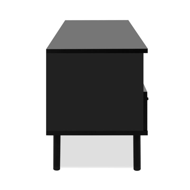 Liadomo Fonza TV-Board in Deko schwarz mit Lamellen in Eiche Artisan Nachbildung - Seite