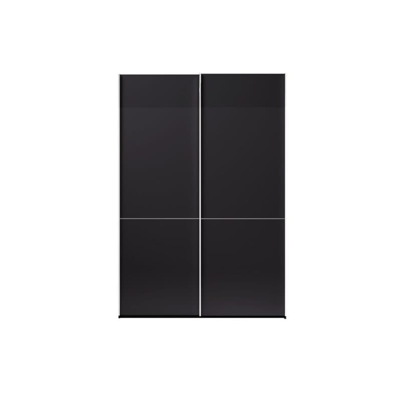 Musterring Imola Schwebetürenschrank mit Glasfronten in Graphit - Breite: 149 cm