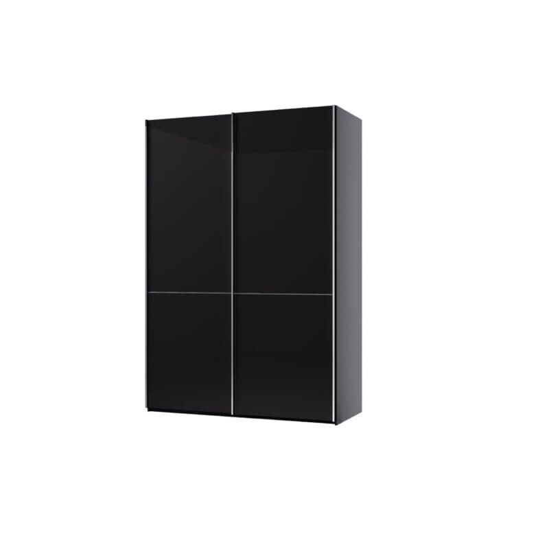 Musterring Imola Schwebetürenschrank mit Glasfronten in Graphit - Breite: 149 cm
