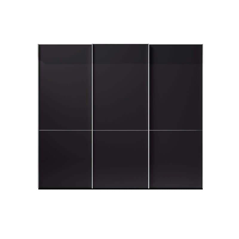 Musterring Imola Schwebetürenschrank mit Glasfronten in Graphit - Breite: 246 cm