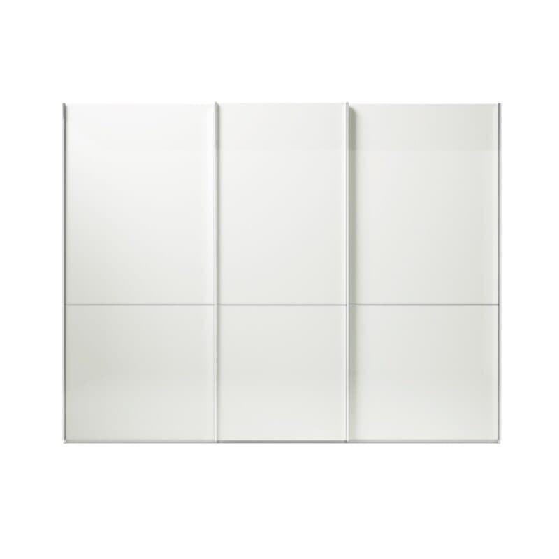 Musterring Imola Schwebetürenschrank mit Glasfronten in Weiß - Breite: 279 cm