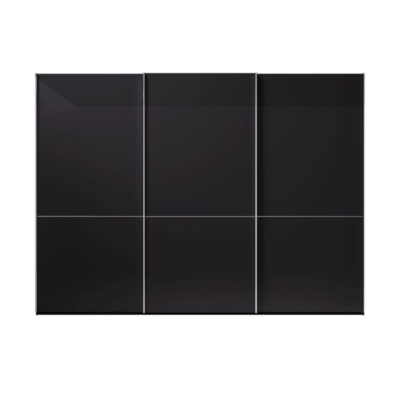 Musterring Imola Schwebetürenschrank mit Glasfronten in Graphit