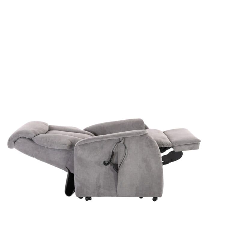 Louming Malek TV- Sessel in Bezug Enjoy 455 grau mit 3-motorischen Funktionen