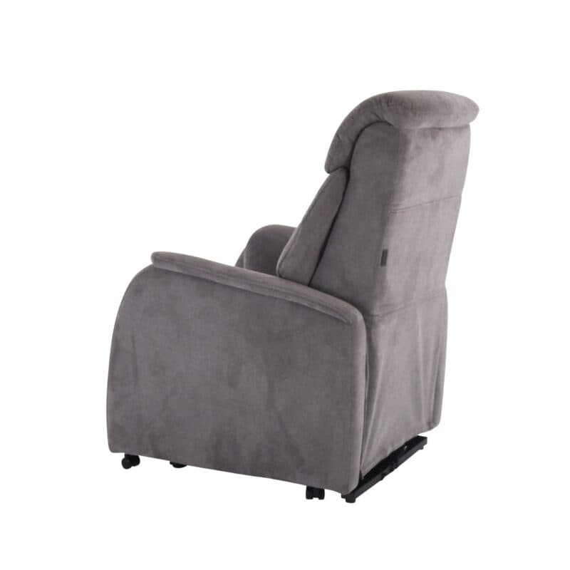 Louming Malek TV- Sessel in Bezug Enjoy 455 grau mit 3-motorischen Funktionen - Seite