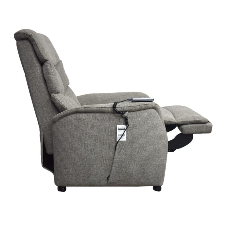 Louming Marlo Fernsehsessel in Bezug Style 170 beige/braun mit 2-motorischer Funktion und Aufstehhilfe - Funktion