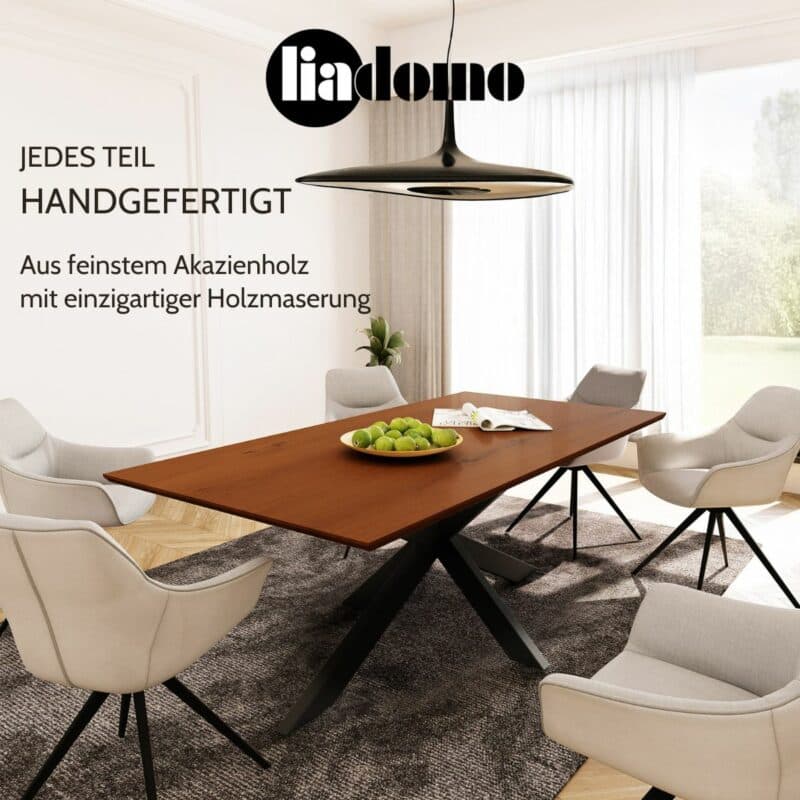 Liadomo Esstisch Bern jedes Teil handgefertigt
