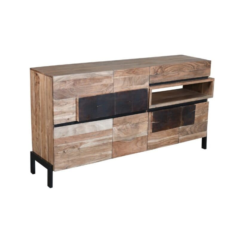 Liadomo Leon Sideboard aus Akazie mit LED-Beleuchtung