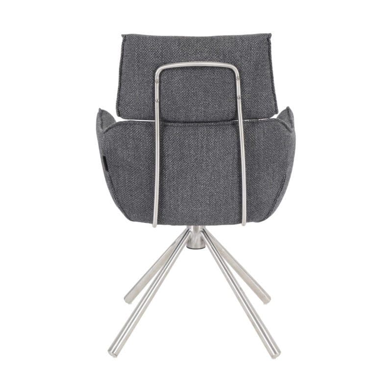 Louming Masha Armlehnstuhl mit Bezug in Grau - von hinten
