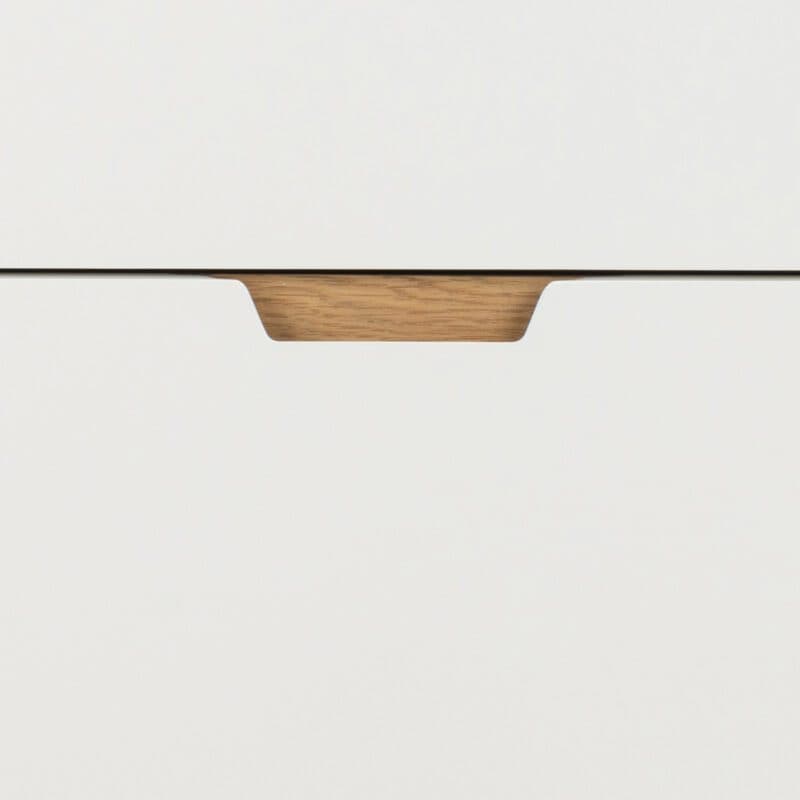 Liadomo Abella Sideboard in Weiß und Eiche mit 6 Schubladen - Detailansicht