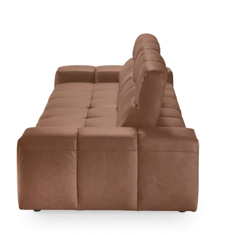 Musterring Marlo Ledersofa in Braun - Seitenansicht
