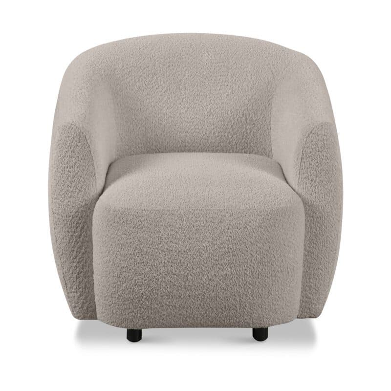 Dixx Divani Nine Sessel mit Bouclé Bezug und Drehfunktion - Frontansicht