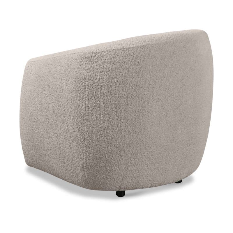Dixx Divani Nine Sessel mit Bouclé Bezug und Drehfunktion - Rückansicht