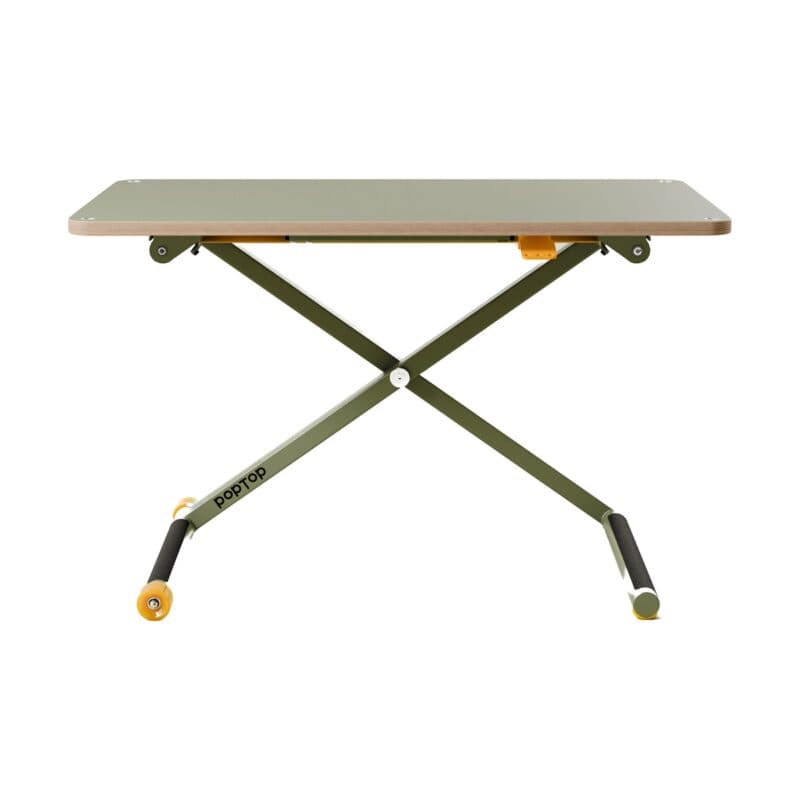 poptop Kinderschreibtisch höhenverstellbar in Grün - Frontansicht