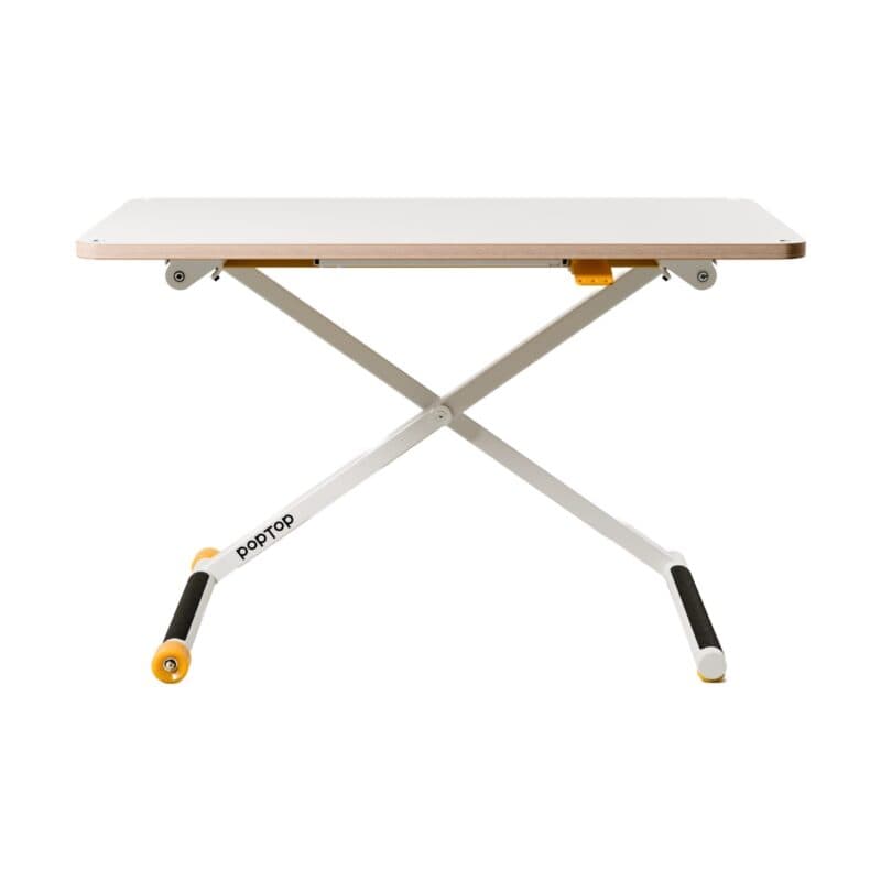 poptop Kinderschreibtisch höhenverstellbar in Weiß - Frontansicht