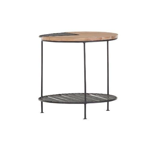 Trendstore „Gatch“ Beistelltsch-naturfarben-in-Akazie-mit-2-Ablagen