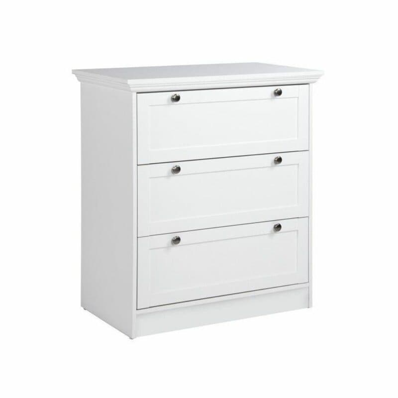 Trendstore „Florentina“ Kommode, 3 Schubladen, Dekor weiß, seitlich
