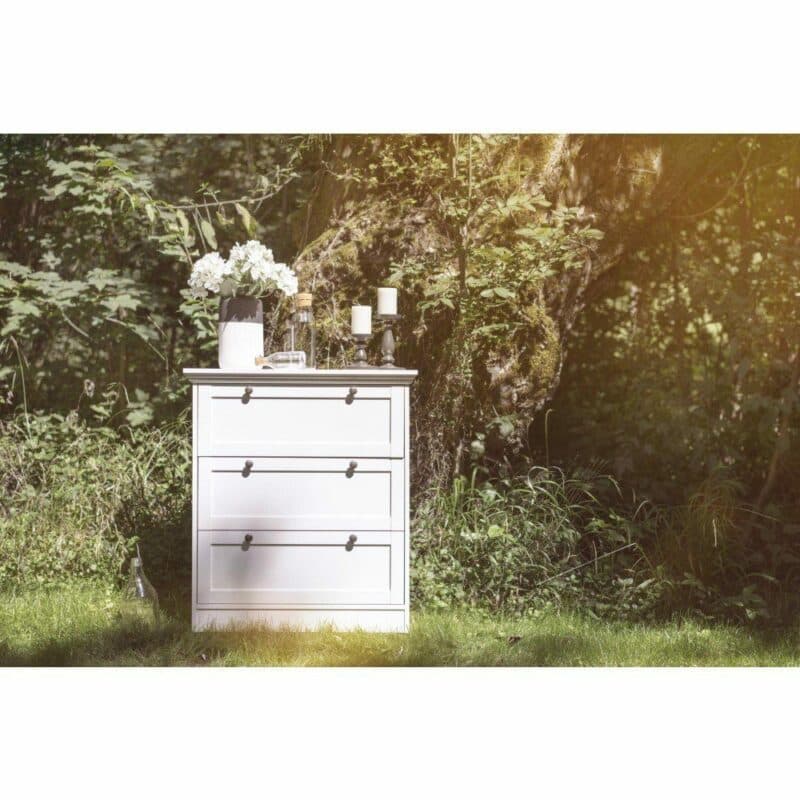 Trendstore „Florentina“ Kommode, 3 Schubladen, Dekor weiss, Ambiente