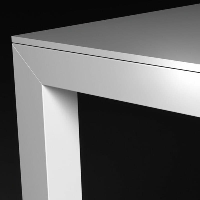 WIllisau „Prato“ Esstisch Detail Gestell weiß pulverbeschichtet