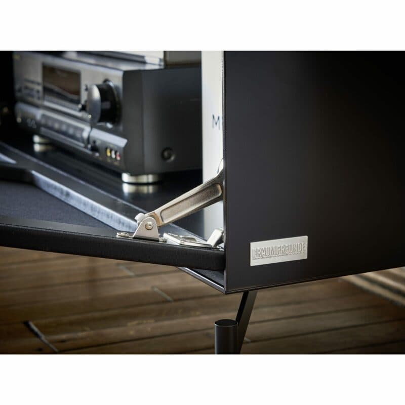 Raum.Freunde „Henri“ Mediaelement graphit matt lackiert - Kipptür offen