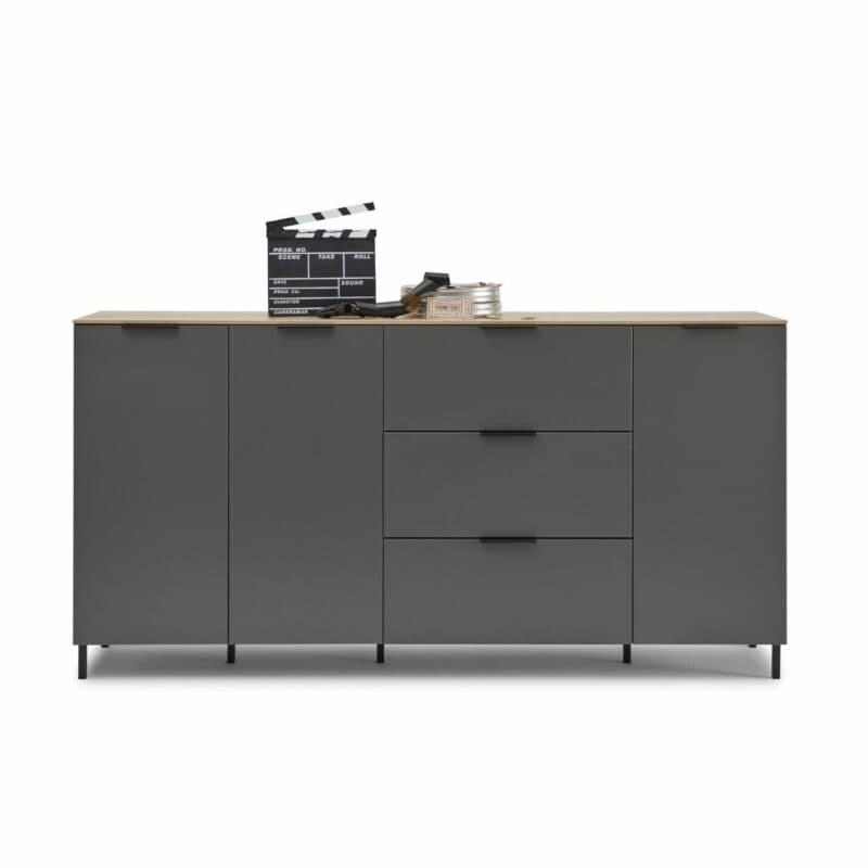 Trendstore Giwon Sideboard mit 3 Tueren Wohnbeispiel