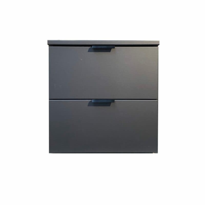 Trendstore Nachtkommode „Edition” mit Korpu, Front und Griffen in Graphit sowie zwei Schubkästen.