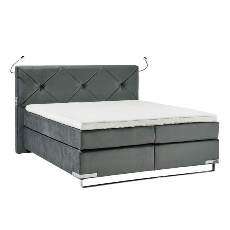 Musterring Dubai Boxspringbett mit Knopfheftung in seitlicher Ansicht