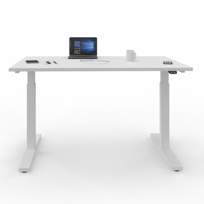 Nowy Styl eUP2 elektromotorischer Steh- und Sitzarbeitstisch mit Gestell weiß – Impression