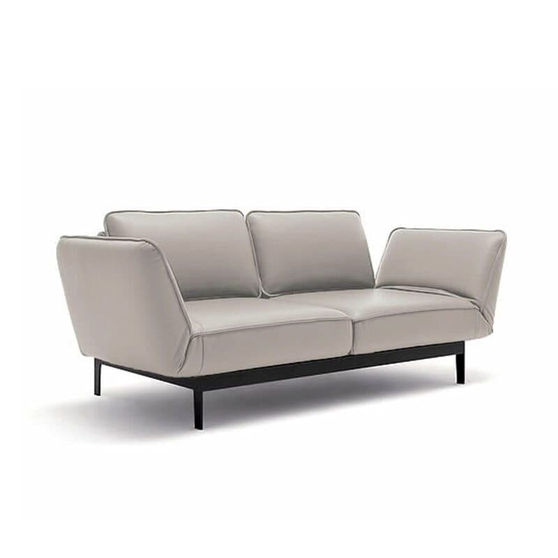 Rolf Benz Mera mit Bezug in Seidengrau und Gestell in Verkehrsschwarz