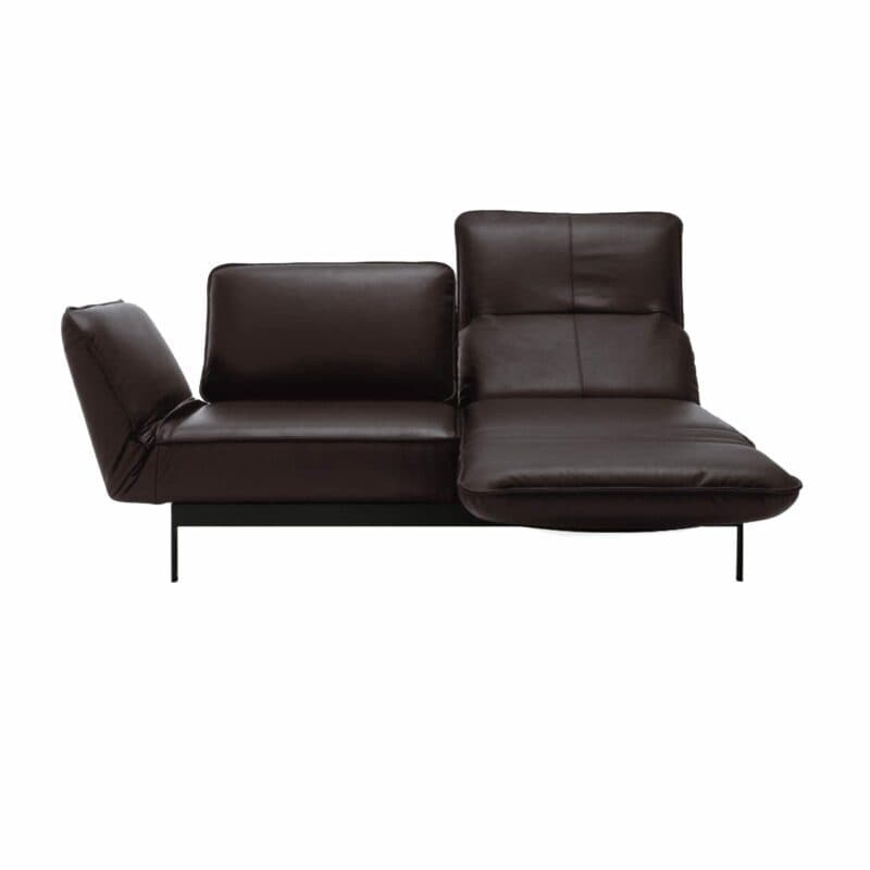 Rolf Benz Mera mit Bezug in Graubraun und Gestell in Verkehrsschwarz