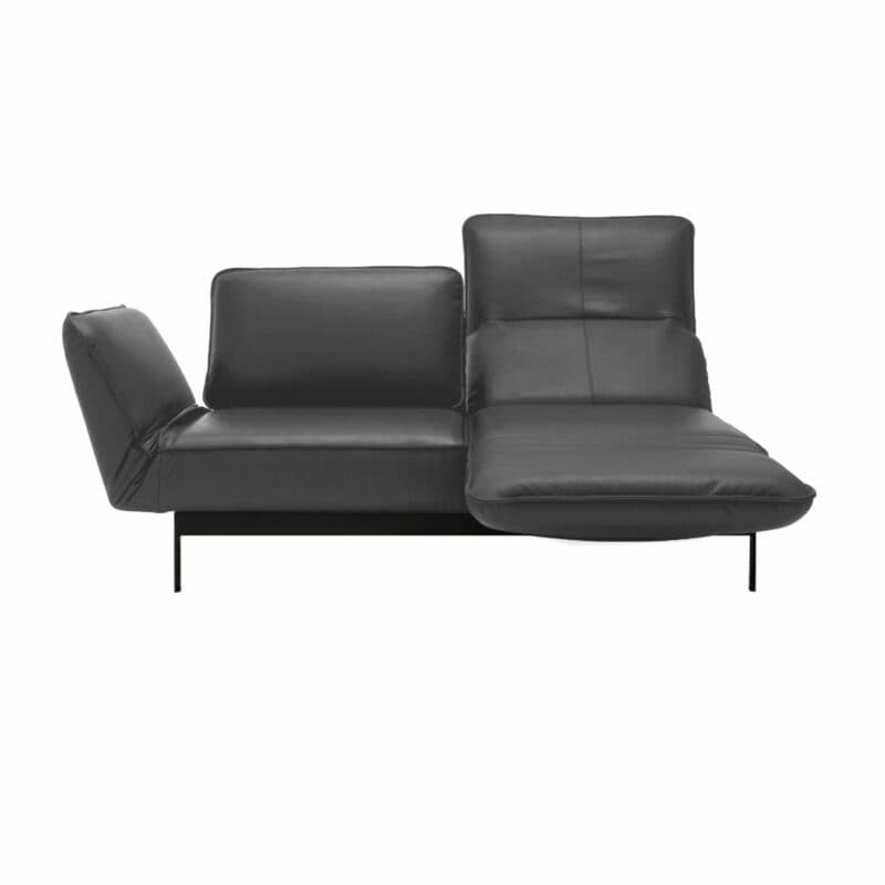 Rolf Benz Mera mit Bezug in Schwarzgrau und Gestell in Verkehrsschwarz