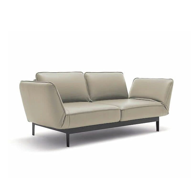 Rolf Benz Mera mit Bezug in Kieselgrau und Gestell in Umbragrau