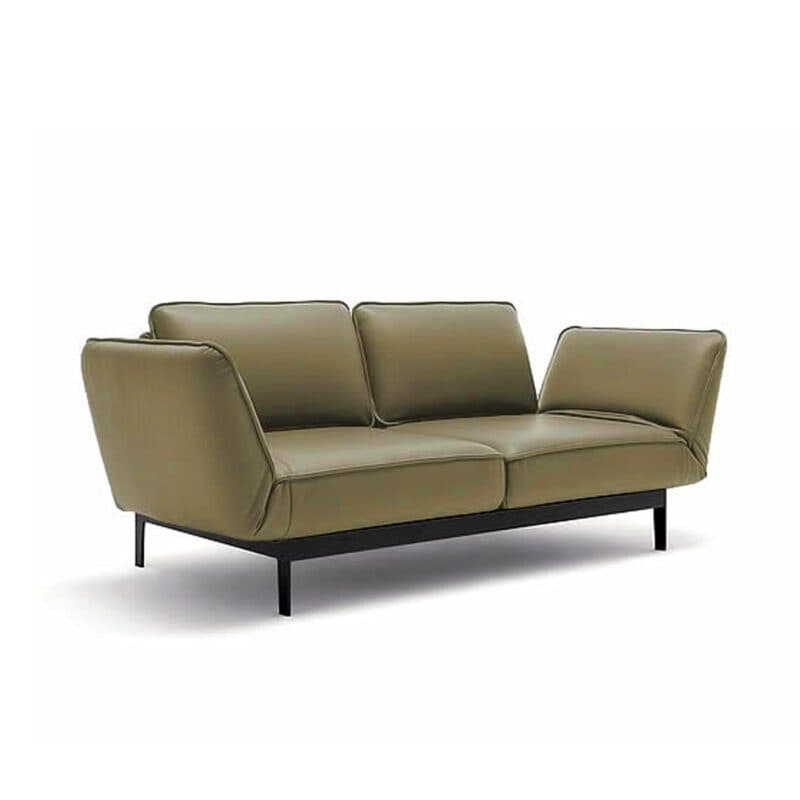 Rolf Benz Mera mit Bezug in Olivgrau und Gestell in Verkehrsschwarz