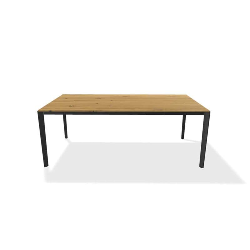 Team 7 Tak Auszugstisch mit Tischplatte in Eiche Wild und Gestell schwarz matt