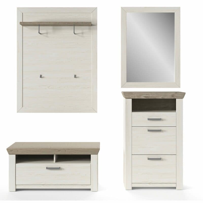 set one by Musterring GA-70 Kombination mit Deckplatte in Eiche Nelson Nachbildung und Korpus in Dekor Pino Aurelio in frontaler Ansicht