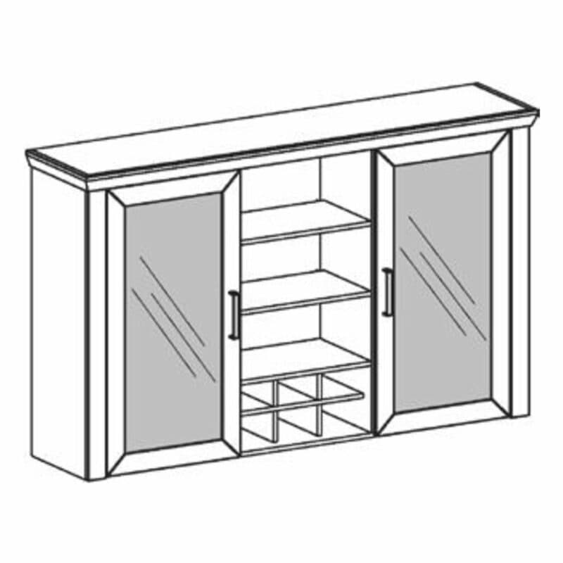 set one by Musterring Type 24 Vitrinenaufsatz