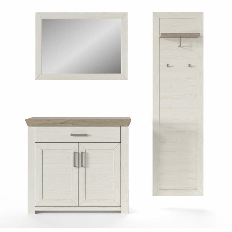 set one by Musterring GA-59 Kombination mit Deckplatte Eiche Nelson Nachbildung und Korpus in Dekor Pino Aurelio Nachbildung in frontaler Ansicht