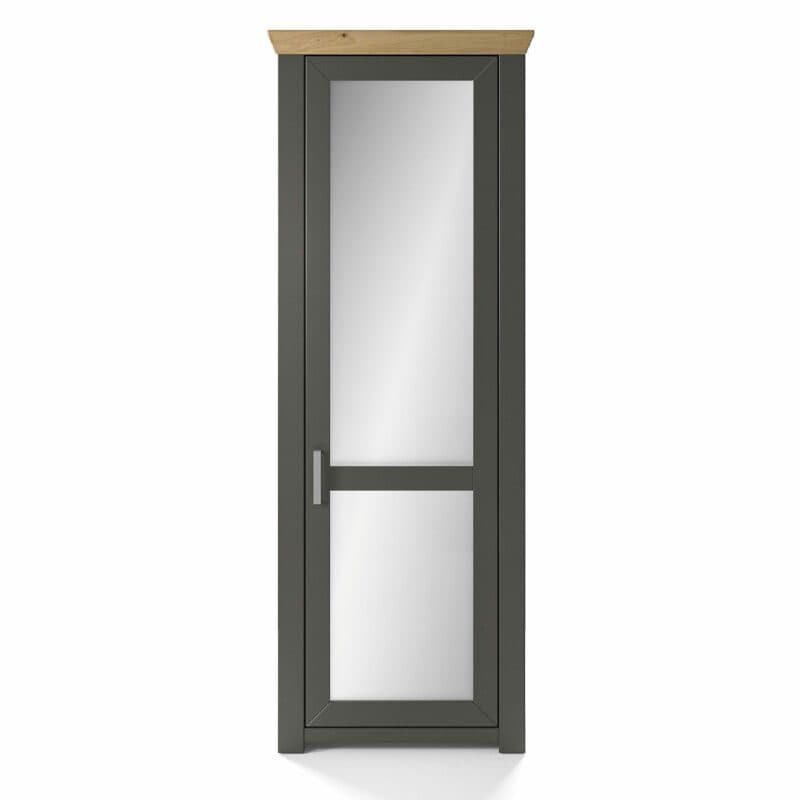 set one by Musterring GA-12 Korpuselement mit Deckplatte in Artisan Eiche Nachbildung und Korpus in Dekor Grau Anthrazit in frontaler Ansicht