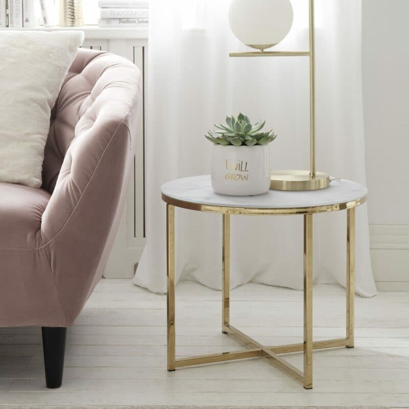 Trendstore „Alenia“ Couchtisch Durchmesser 50 cm Wohnbeispiel