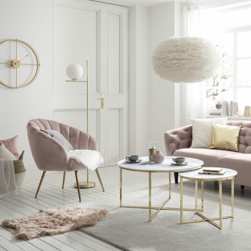 Trendstore „Annina“ Loungesessel in rose Wohnbeispiel