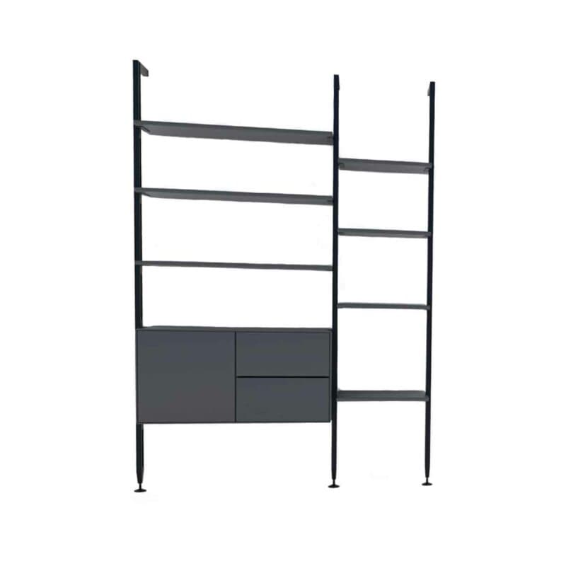 Raum.Freunde „Henri“ Regalkombination in Metall graphit und schwarz pulverbeschichtet