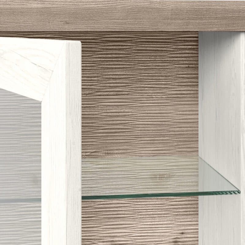 set one by Musterring Type 13 Highboard in Dekor Pino Aurelio – Detail Innenansicht