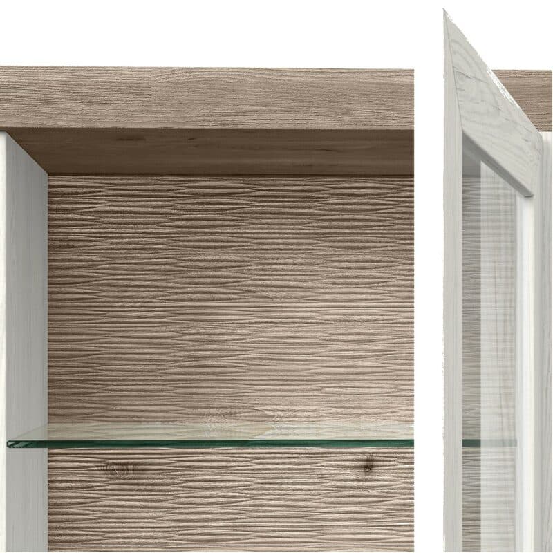 set one by Musterring Type 13 Highboard in Dekor Pino Aurelio – Detail Innenansicht