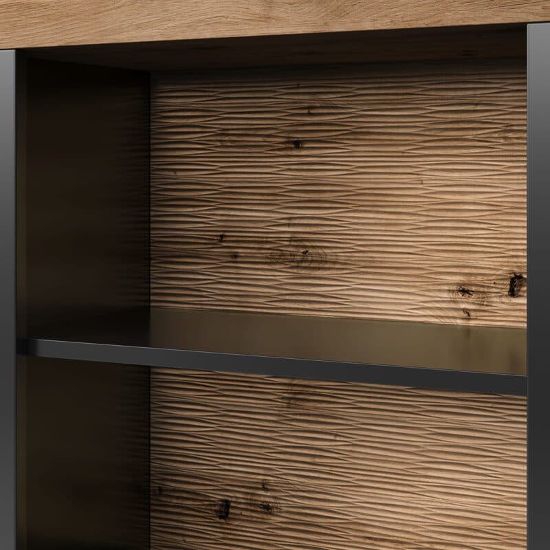 et one by Musterring Type 11 Standregal in Dekor anthrazit – Detail Dekor