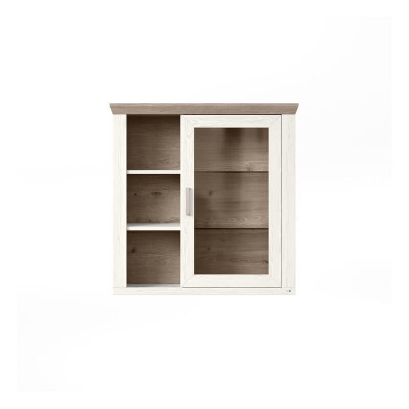 set one by Musterring Type 21 Hängeschrank mit einer Deckplatte in Eiche Nelson Nachbildung und einem Korpus in Dekor Pino Aurelio