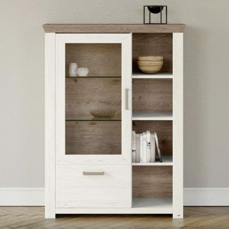 set one by Musterring Type 13 Highboard in Dekor Pino Aurelio – Wohnbeispiel