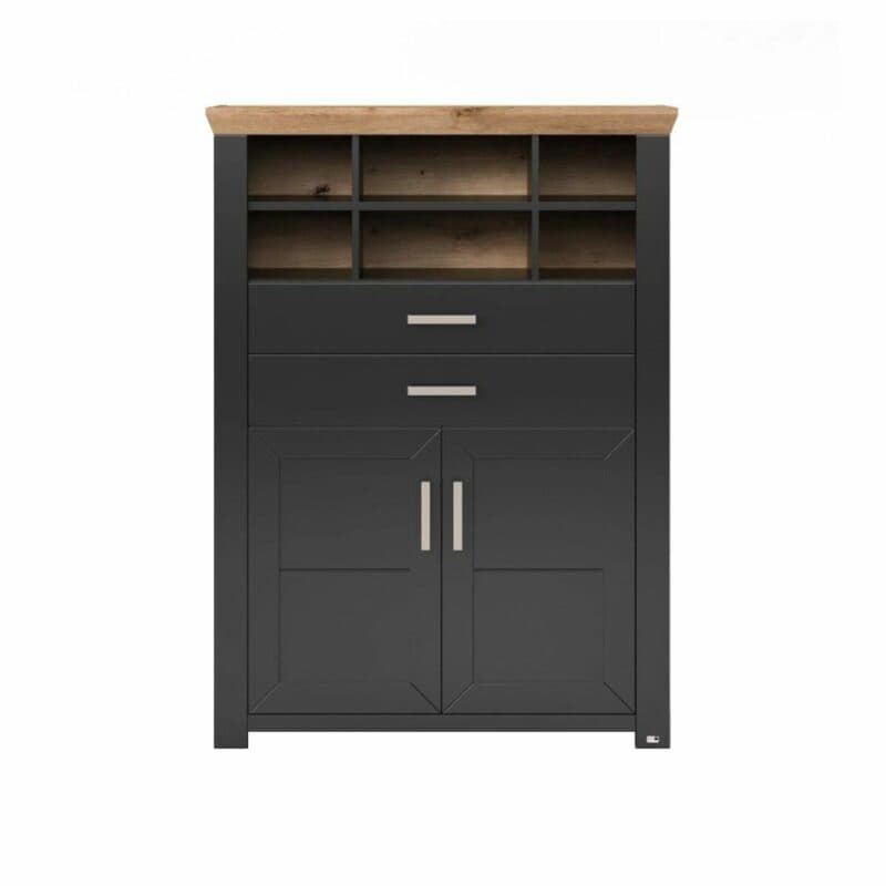 set one by Musterring Type 16 Highboard in Dekor anthrazit