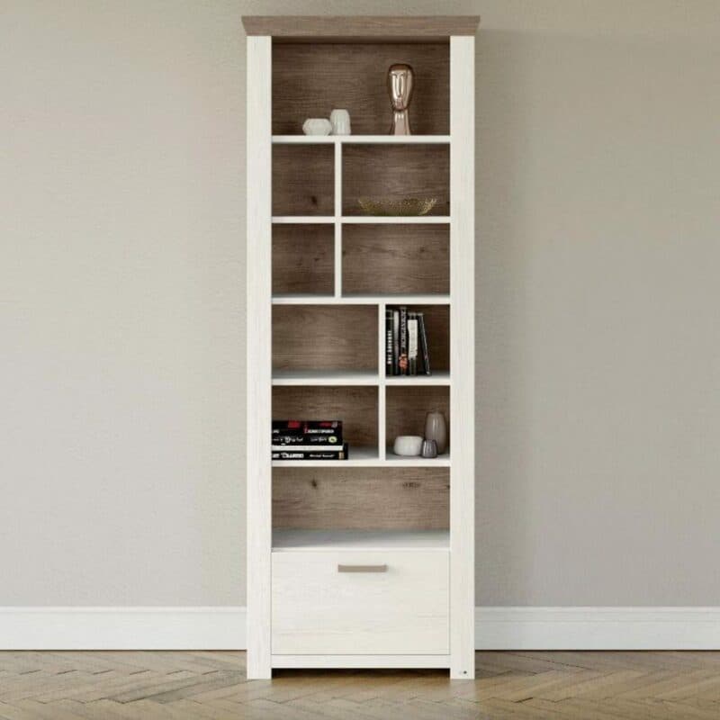 set one by Musterring Type 07 Standregal in Dekor Pino Aurelio – Wohnbeispiel