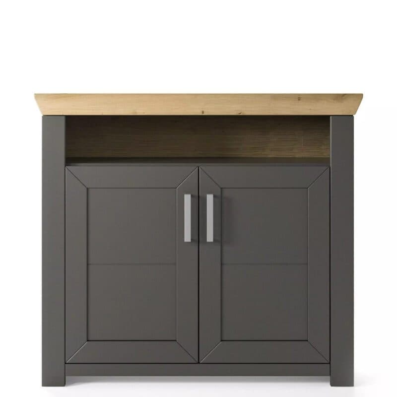 set one by Musterring Sideboard York GA-02 mit Deckplatte in Artisan Eiche Nachbildung und Korpus in Dekor Grau Anthrazit