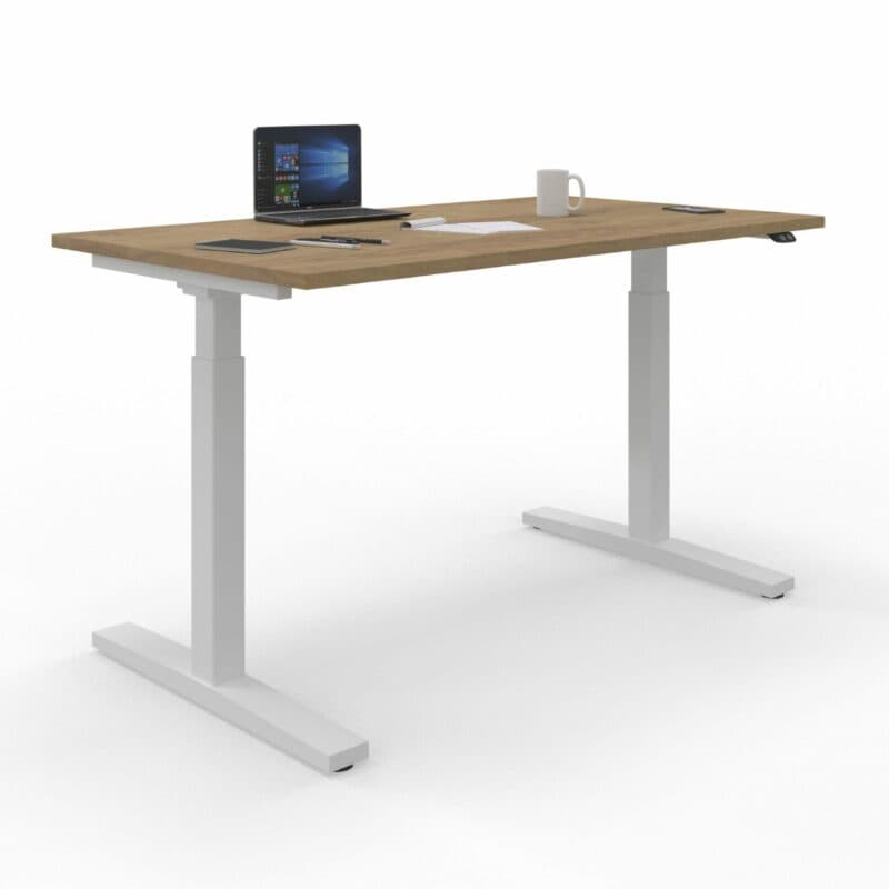 Nowy Styl eUP2 Tisch – Tischplatte NZ Natural Hickory und Gestell weiß